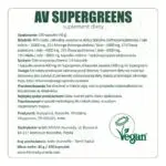 Etykieta produktu AV SuperGreens 100 kapsułek