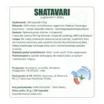Etykieta produktu Shatavari Aurospirul 100 kapsułek