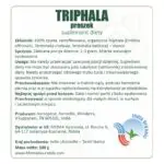 Etykieta produktu Triphala Aurospirul 100 g w proszku