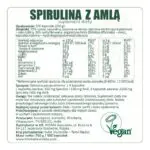 Etykieta produktu Spirulina z amlą Aurospirul 500 kapsułek