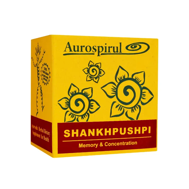 Shankhpushpi Aurospirul 100 kapsułek – opakowanie produktu