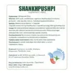 Etykieta produktu Shankhpushpi Aurospirul 100 kapsułek