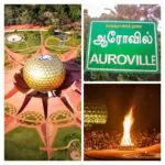 Życie codzienne w Auroville w Indiach – ręczne pakowanie produktów, Matrimandir, droga wjazdowa i krowy na ulicy