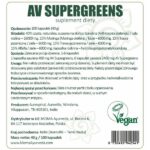 AV Supergreens 100 kapsułek etykieta