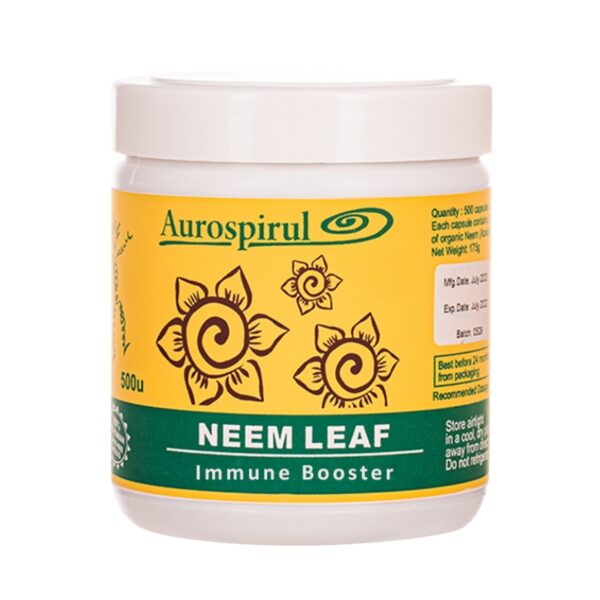 Neem Aurospirul 500 kapsułek – opakowanie produktu