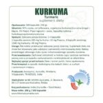 Etykieta produktu Kurkuma Aurospirul 500 kapsułek