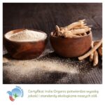 Ashwagandha wykorzystywana w produktach Aurospirul oraz certyfikat India Organic