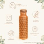 Infografika miedź - butelka diament brąz