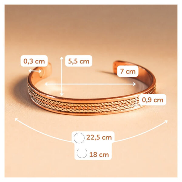 Zestaw miedziany bransoletka i pierścionek z magnesem R7_4_ 5905771174903